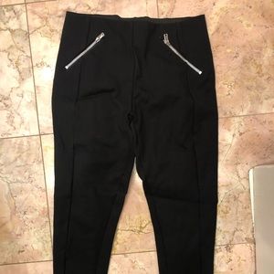H&M Black Moto Leggings/Pants with Zippers